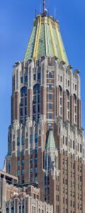 10 Light Street, a landmark office building, was converted to apartments. Formerly Bank of America Building, Baltimore Trust Company Building.