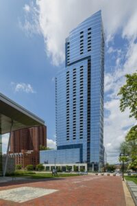 414 Light Street is a 44-story luxury high-rise apartment building in Baltimore's Inner Harbor district.