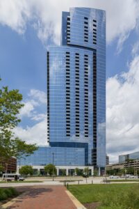 414 Light Street is a 44-story luxury high-rise apartment building in Baltimore's Inner Harbor district.