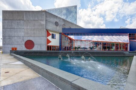 Baltimore National Aquarium occupies Pier Three (501 East Pratt Street) on Baltimore's Inner Harbor.