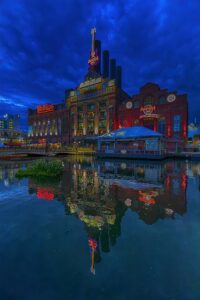 United Railways & Electric Company Power Plant on Pier 4 is now home to Phillips Seafood and Hard Rock Cafe.