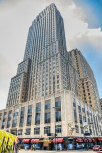 Carew Tower and the Netherland Plaza Hotel complex were developed by John J Emery in 1929-1932.