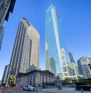 Comcast Center was Philadelphia's tallest building from 2008 until "supertall" Comcast Technology Center was completed a block west in 2018.