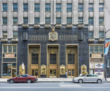 Pennsylvania Railroad Suburban Station, aka One Penn Center, holds on to its Art Deco facade but lost long-distance rail service decades ago.
