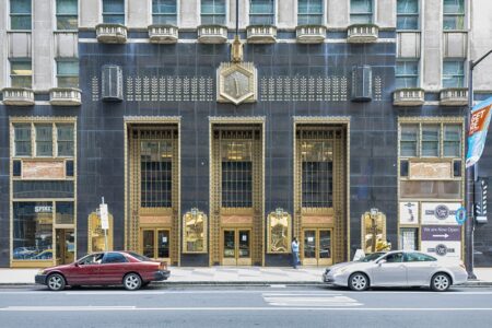 Pennsylvania Railroad Suburban Station, aka One Penn Center, holds on to its Art Deco facade but lost long-distance rail service decades ago.