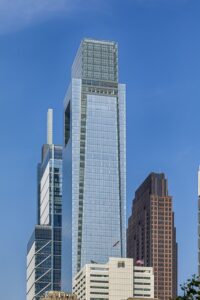 Comcast Center was Philadelphia's tallest building from 2008 until "supertall" Comcast Technology Center was completed a block west in 2018.