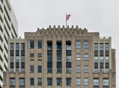 Pennsylvania Railroad Suburban Station, aka One Penn Center, holds on to its Art Deco facade but lost long-distance rail service decades ago.