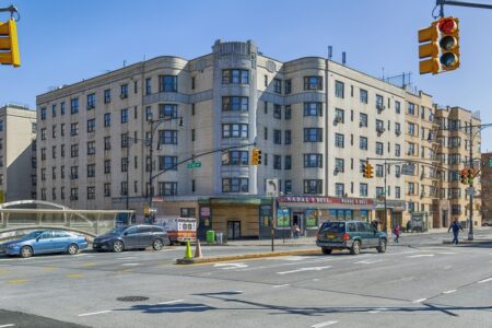 888 Grand Concourse, an Art Deco design by Emery Roth & Sons, is part of The Bronx's Grand Concourse Historic District.