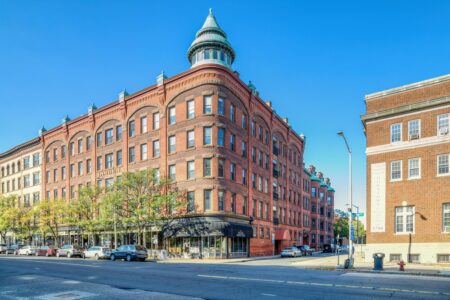 Linden Building, built in 1891, is a Main Street landmark with its copper-topped cupola. Now condominiums.