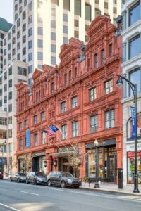Goodwin Hotel, originally Goodwin Apartments, was built at the corner of Asylum and Haynes Streets in 1881. It was expanded in 1891 and again in 1900; the Goodwin Square Tower was added in 1989, as the apartments were converted to a hotel.