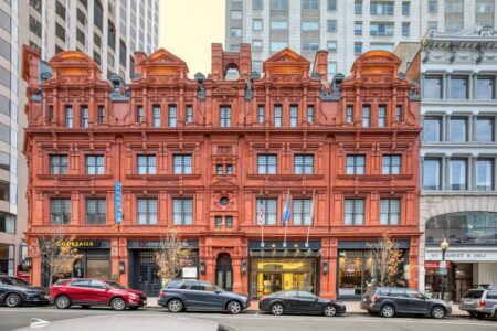 Goodwin Hotel, originally Goodwin Apartments, was built at the corner of Asylum and Haynes Streets in 1881. It was expanded in 1891 and again in 1900; the Goodwin Square Tower was added in 1989, as the apartments were converted to a hotel.