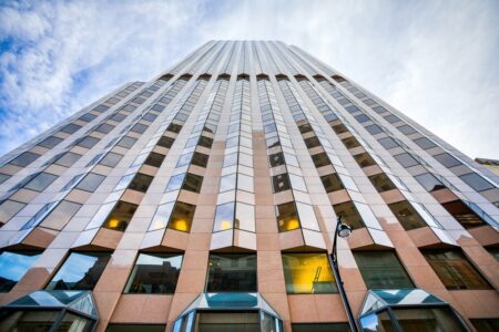 City Place (1980) is Connecticut's tallest building - just two meters taller than Travelers Tower (1919).