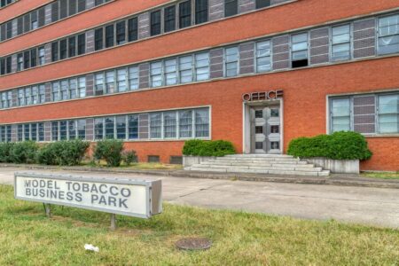 Model Tobacco Building, an Art Deco factory built in 1940, has been converted to apartments.