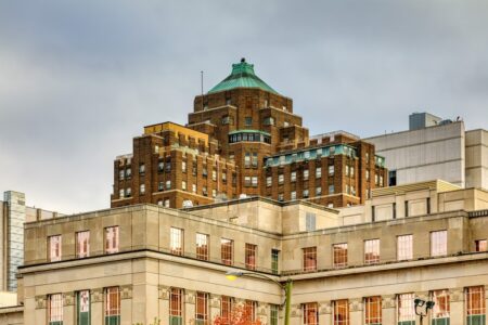 West Hospital, VCU Medical Center, 17-story Art Deco tower is still among Richmond's tallest buildings.