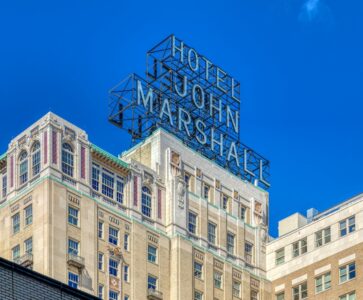 Hotel John Marshall of 1929 closed its doors in 2004, re-opening in 2011 as The Residences at the John Marshall.