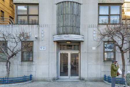 1001 Jerome Avenue, designed by Sugarman & Berger, is an Art Deco apartment building across the street from Yankee Stadium.