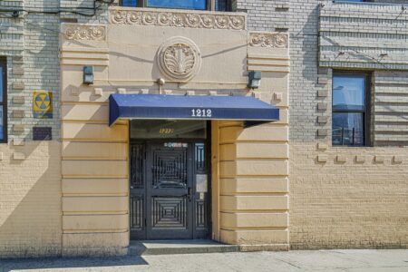 1212 Grand Concourse, an Art Deco apartment building, was erected in 1937 to plans by Horace Ginsbern. It is the northernmost structure of the Grand Concourse Historic District.