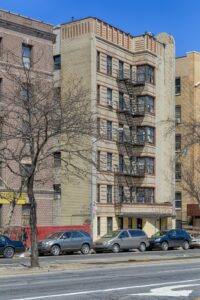 1227 Grand Concourse, part of the Grand Concourse Historic District, was built in 1937 to plans of William Shary.