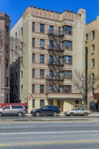 1227 Grand Concourse, part of the Grand Concourse Historic District, was built in 1937 to plans of William Shary.