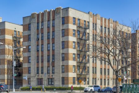 1500 Grand Concourse, one of many Jacob M. Felson-designed Art Deco apartment buildings in the Bronx, was built in 1935.
