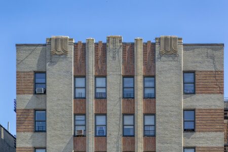 1500 Grand Concourse, one of many Jacob M. Felson-designed Art Deco apartment buildings in the Bronx, was built in 1935.