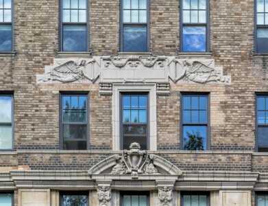 225 Central Park West, Alden, was designed by Emery Roth in neo-Renaissance style, and erected in 1926.