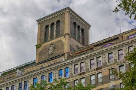 225 Central Park West, Alden, was designed by Emery Roth in neo-Renaissance style, and erected in 1926.