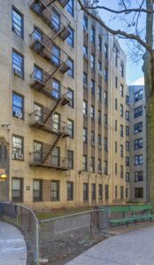 Noonan Plaza Apartments, designed by Horace Ginsbern and Marvin Fine, are Art Deco landmarks in the Highbridge section of The Bronx.