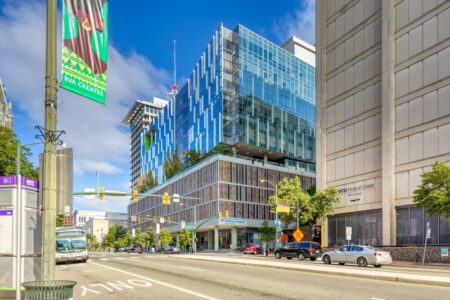 VCU Children’s Pavilion got mixed reviews but the way it reflects and fractures the sky and neighboring buildings is dynamic abstract art.