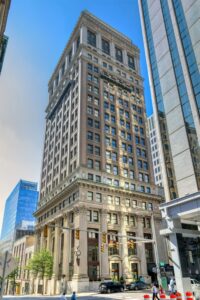 First National Bank Building, now First National Apartments, Richmond's first high-rise, built in 1913.